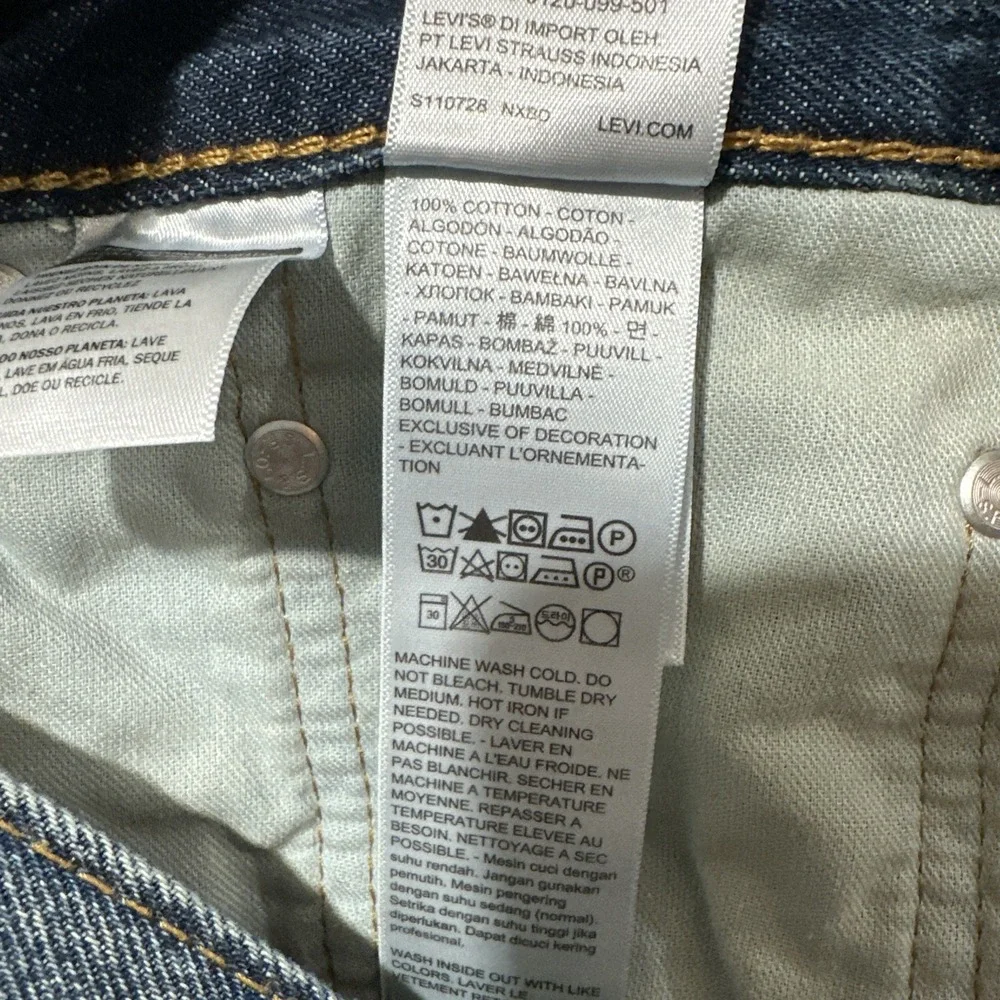 Levi's 578 Men's‎ Jeans Size 32 Baggy Denim Med Wash Blue High Rise Straight Leg